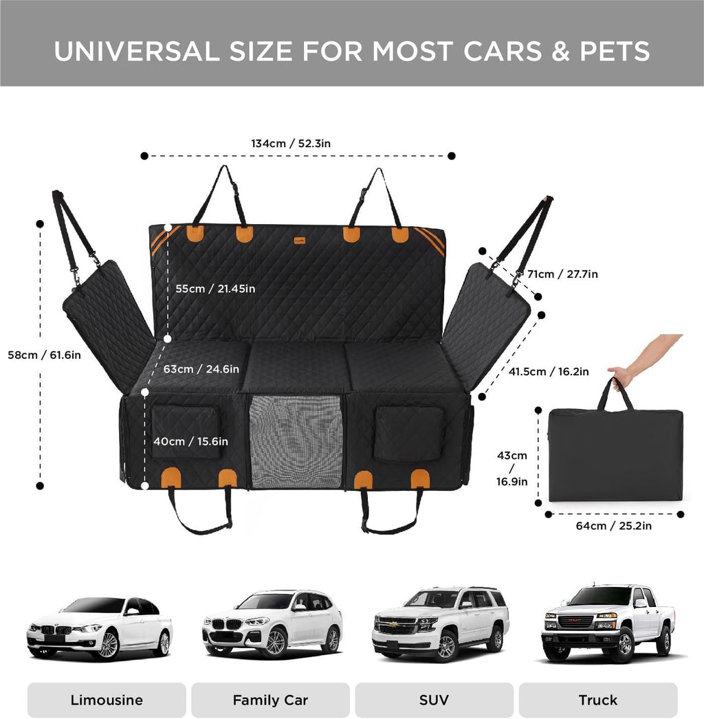 Backseat cover for pets - Water proof+Easy cleanup